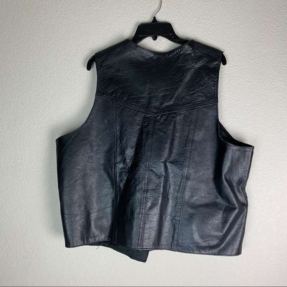 New Age International Leather Motorcycle Vest - Picture 4 of 6